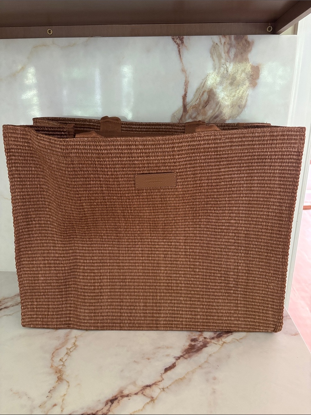 Burberry woven tote/beach bag brown NEW